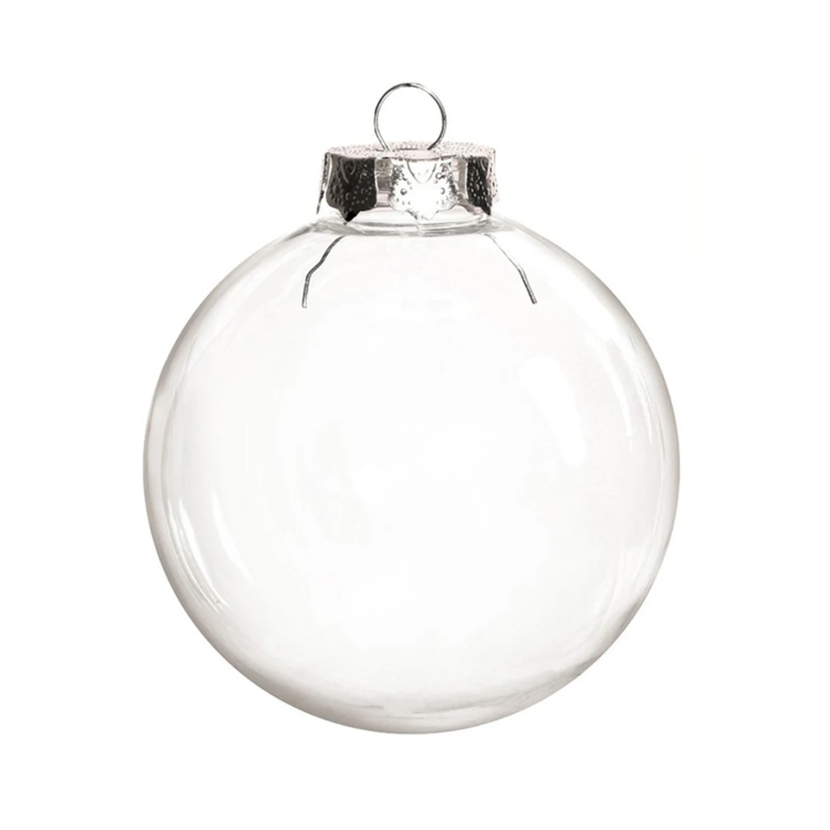 

20 Pieces x DIY Paintable/Shatterproof Clear Christmas Decoration Ornament 80mm Plastic Bauble Ball