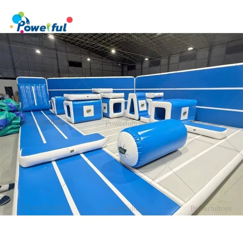 Easy Set up Inflatable Obstacle Course Parkour Air Track Ninja  Blocks for Trampoline Park/Sport Park