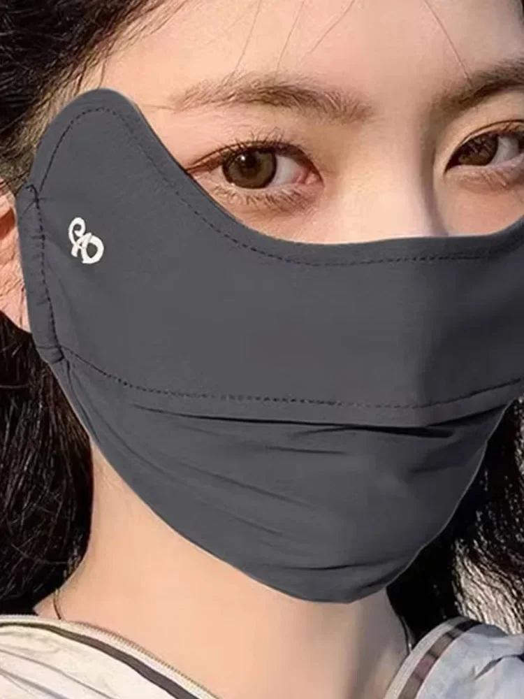 

Thin Sunscreen Face Scarf Ice Silk Mask Summer UV Protection Cover Veil Eye Protection Cooling Breathable For Outdoor Sports New