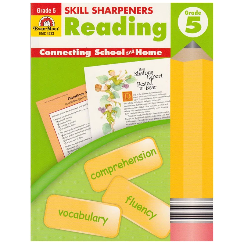 Evan-Moor Skill Sharpeners Reading,Grade 5,Children's books aged 8 9 10 11 English Word Handwriting Workbook books 9781596730410