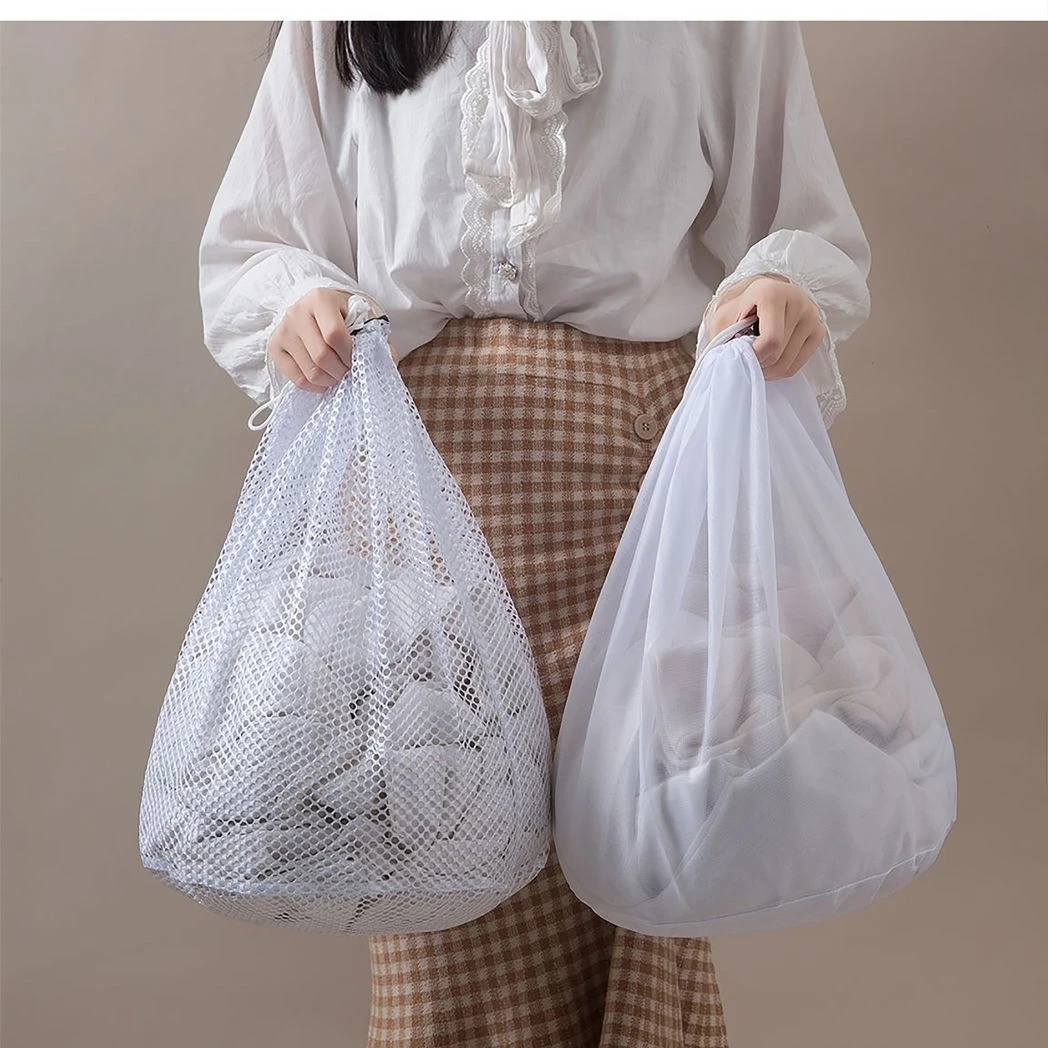 Drawstring Laundry Bag Enlarged Thickened To Prevent Clothing Deformation Mesh Washing Pocket Take Care of Clothes Washing Tools