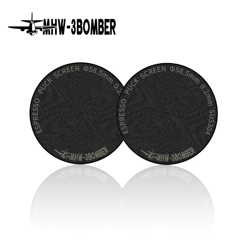 

MHW-3BOMBER Titanium Espresso Puck Screen 51/53/58.5mm,0.8mm Reusable Metal Filter, Coffee Shower Screen Upgrade Barista Tool