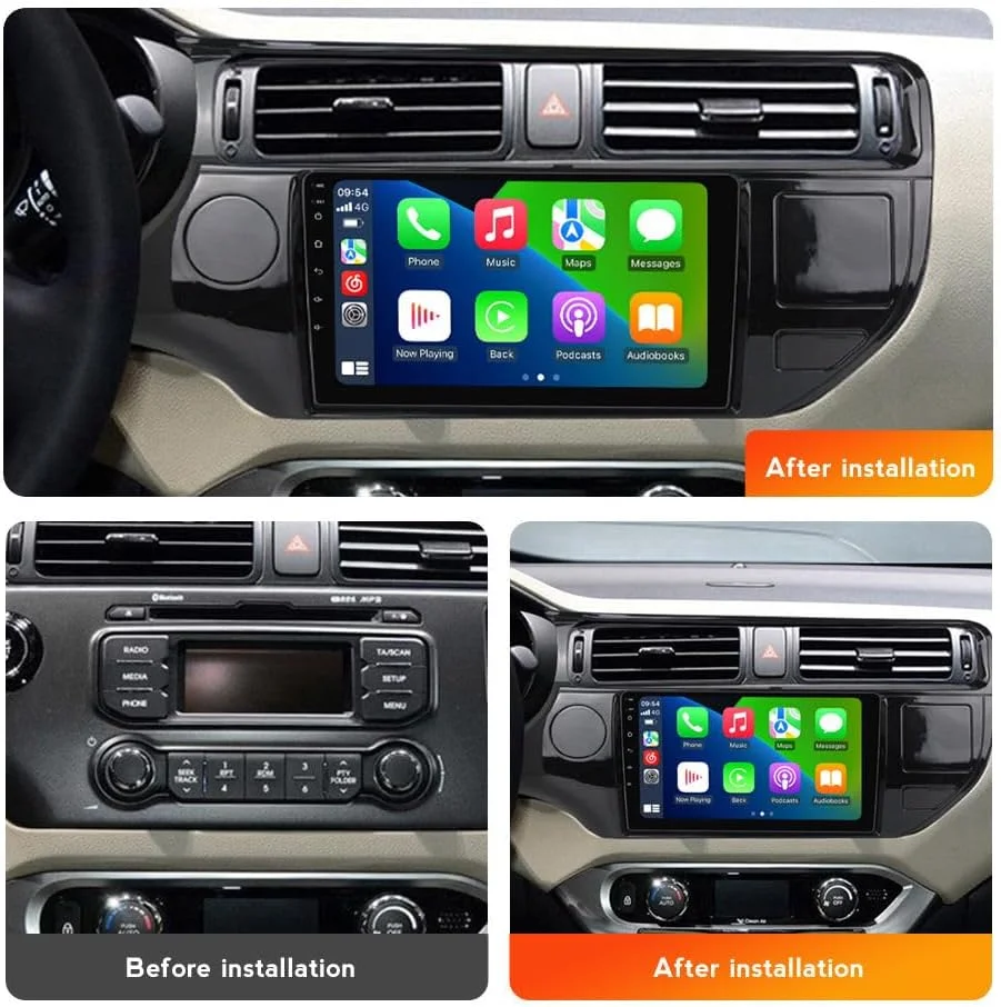 Android 16 For KIA K3 RIO 2011 2012 2013 2014 2015  Wireless CarPlay Car Radio Auto Multimedia Player GPS Navigation Car view 3