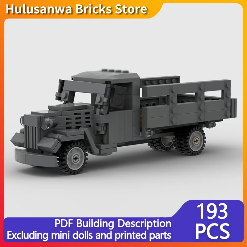 

Модель немецкого грузовика Blitz времен Второй мировой войны, MOC, строительные кирпичи, военное оборудование, модульные технологии, подарки, праздник, сборка, детские игрушки, костюм