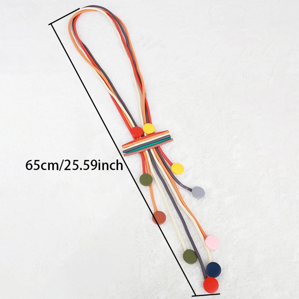 UKEBAY Bunte Statement-Anhänger-Halskette für Frauen, Lange Mehrschichtige Geometrische Boho-Modeschmuck-Halskette für Party und Alltag – Detail 8
