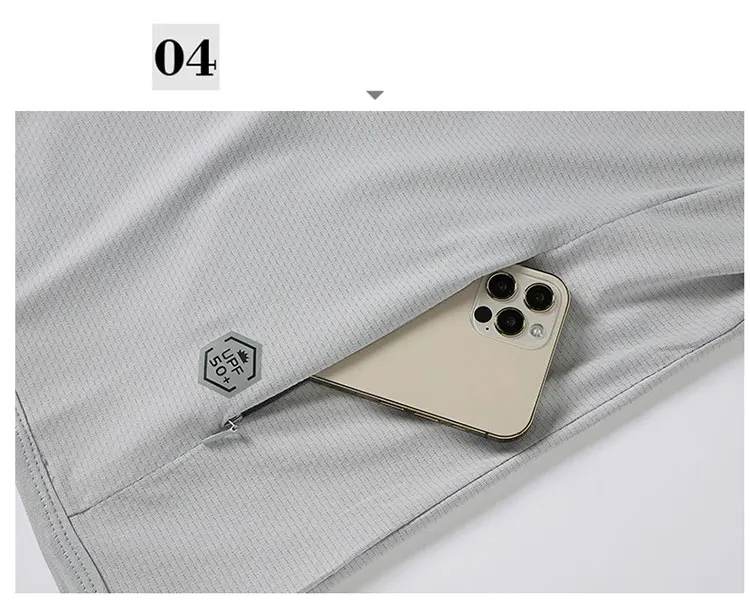 Sommer-Laufjacke für Herren und Damen – leichter Sonnenschutzmantel, UV-Kapuzen-Sport-Windjacke, atmungsaktive, schnell trocknende Passform – Detail 19