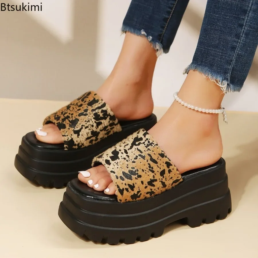 New 2024 Women\'s Fashion Platform Sandals Spring Autumn Wedges Slipper Sandals Shoes for Ladies Thick Bottom Large Size Slippers