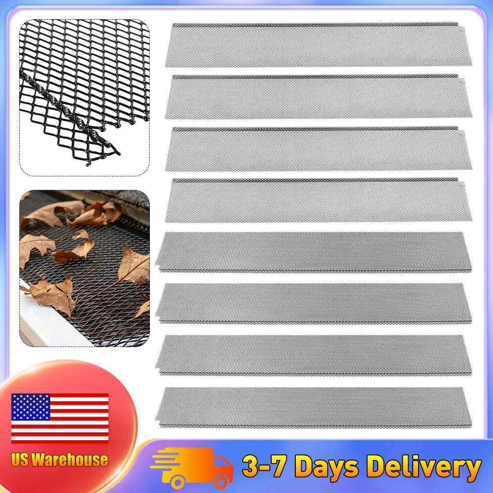 

70 шт. Защитные сетки для водосточных желобов из нержавеющей стали, 6 дюймов x 210 футов, для защиты от листьев и защиты дренажа от дождевой воды