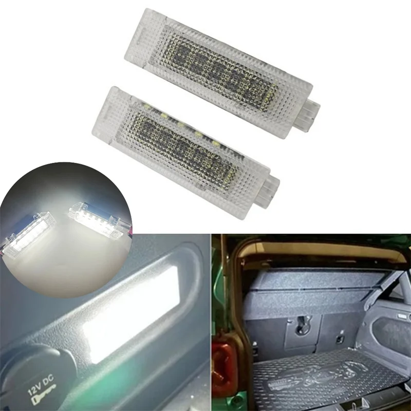 2Pcs For Fiat 500 500X 500L Alfa Romeo Lancia Jeep Maserati LED Trunk Boot Lamps Compartment Light Interior Luggage