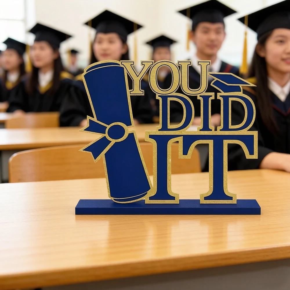 Graduation Decorations Class of 2026 Congrats Grad Wooden Table Centerpieces Grad Table Toppers Graduation Party Decorations