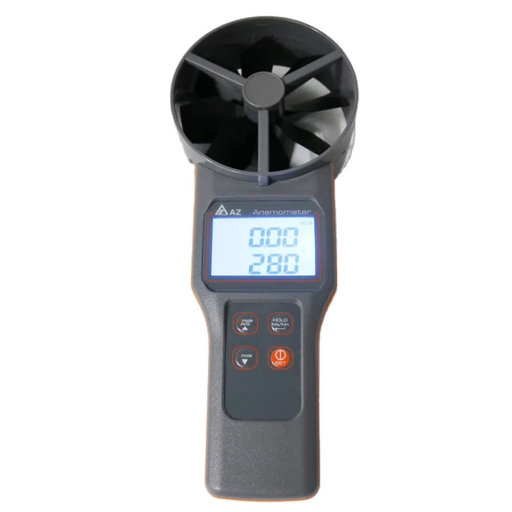 AZ8916 10cm Diameter Vane Type Temp &Anemometer Wind Speed Meter Wind Speed Range 0.2~30M/S