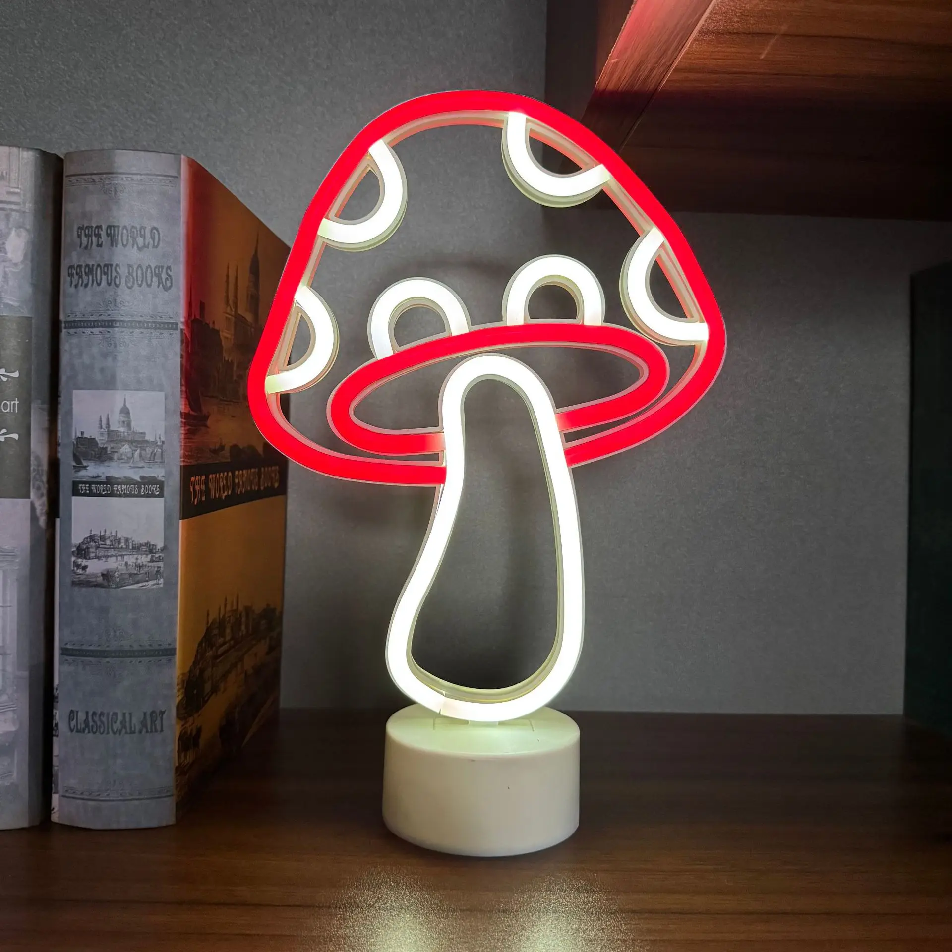 LED Neon Sign Light With Base Multi Shapes USB Battery Table Lamp Kids Bedroom Dorm Party Desktop Night Light Birthday Gift view 2