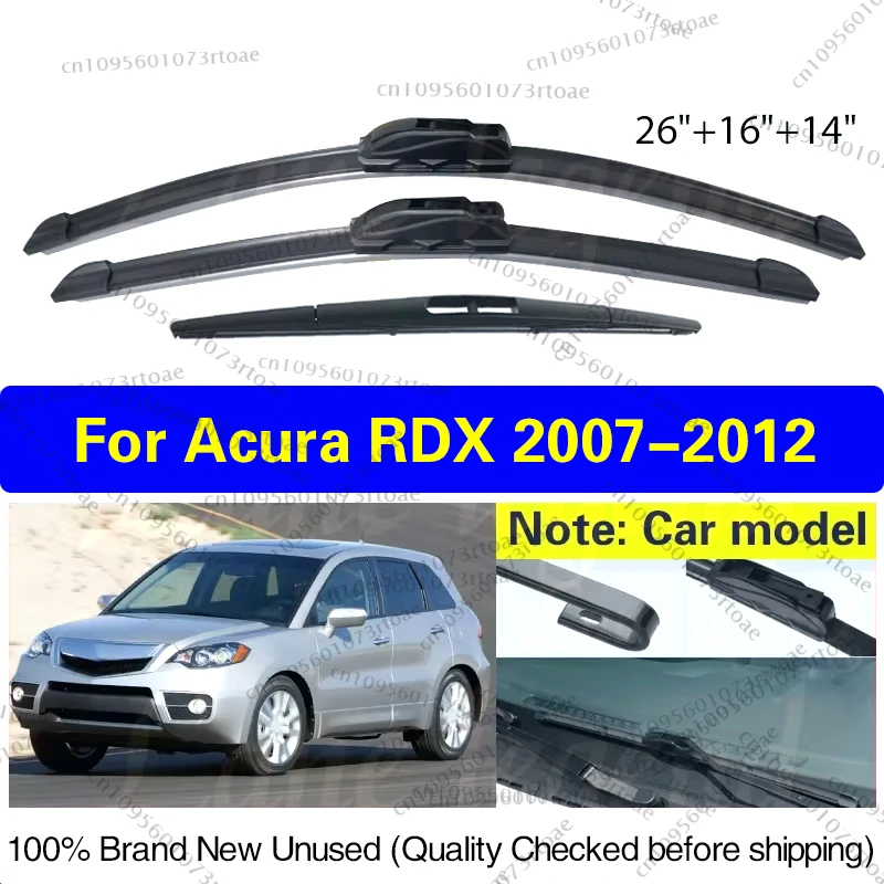 

3x For Acura RDX 2007 - 2012 Rain Brushes Front Rear Wiper Blades Rubber Window Windshield Windscreen Auto Accessories 26"16"14"