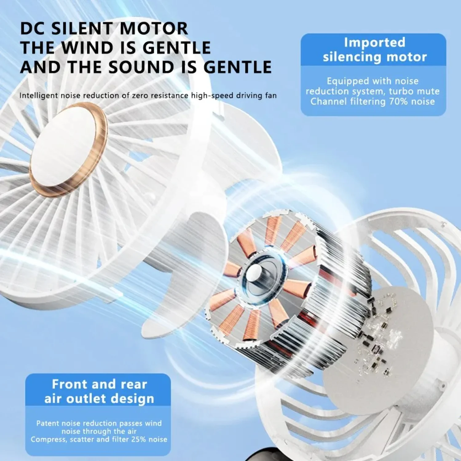 Handheld Folding Fan Portable Carrying Mini USB Rechargeable Model Intelligent Digital Display Multifunctional Mute Small Fan