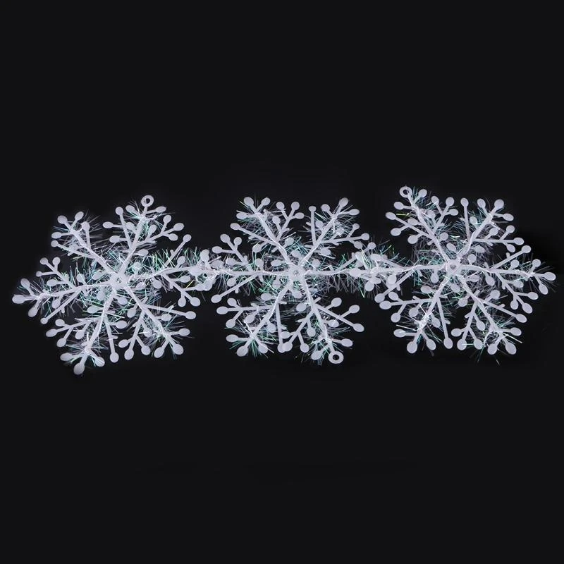 3 PCs White Snowflake ornamentos