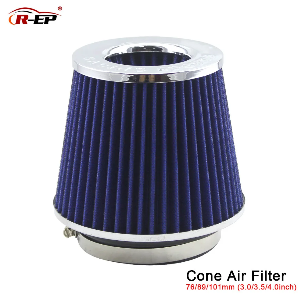 REP Racing Car AIR FILTER 3'' 3.5'' 4'' Universal Cold Air Hood Intake Kit 76 90 101mm Coches filtro de ar for Intake Hose