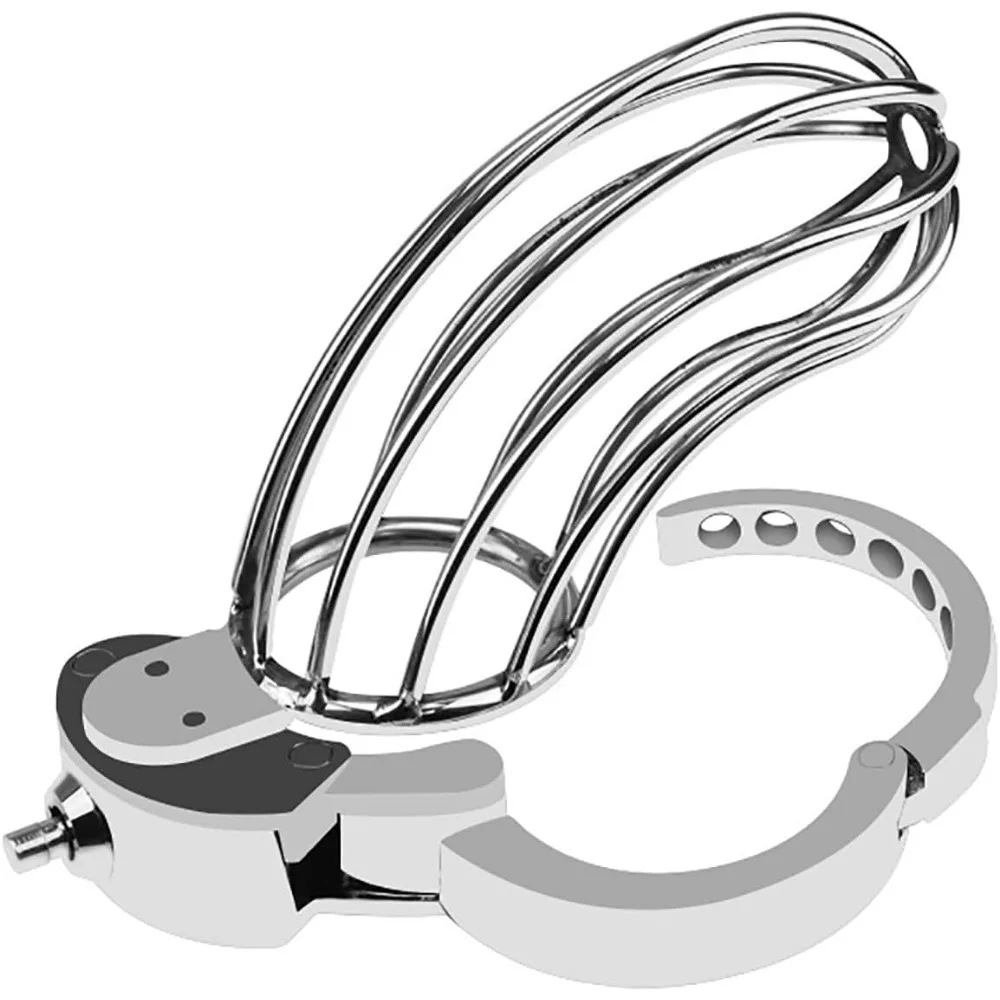 Push Lock Adjustable Chastity Device Cock Cage for Men 6 Size Penis Ring Chastity Lock Sex Slave BDSM Mini Sex Toys for Couple