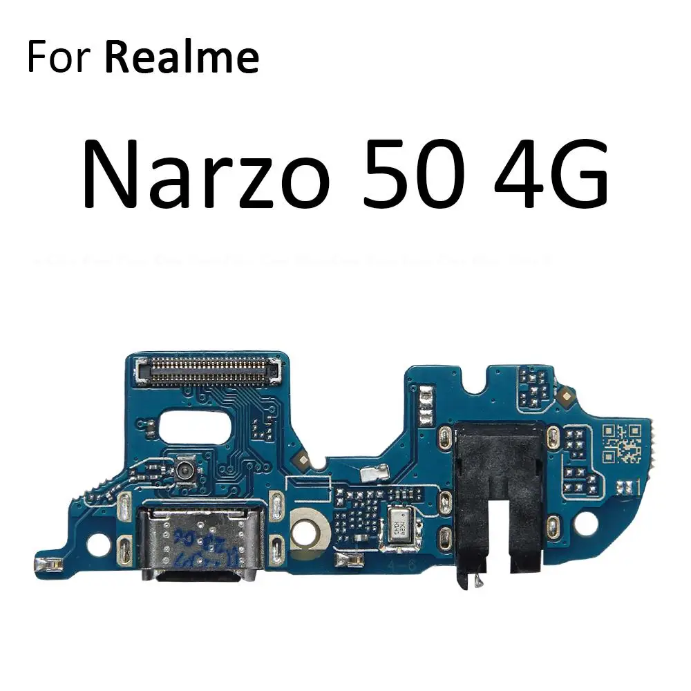 Charging Port Connector Board Parts Flex Cable With Mic For OPPO Realme Narzo 10 10A 20 20A 30 30A 50i 50 50A Prime Pro 4G 5G