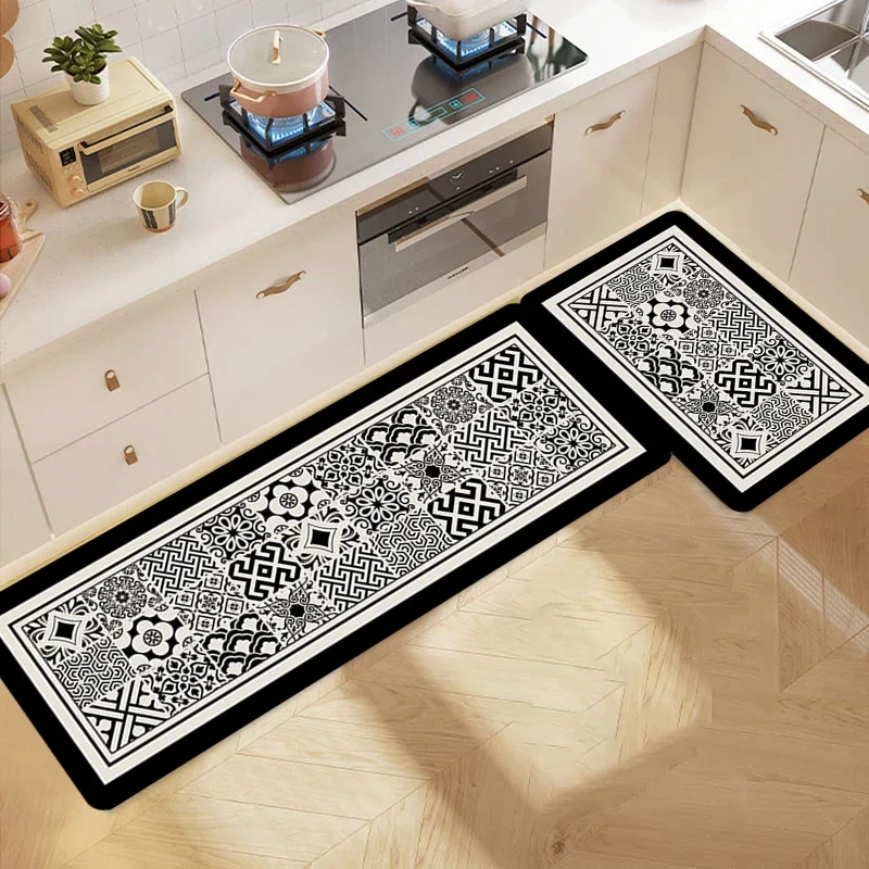 VIKAMA Küchen-Fußmatten im skandinavischen Stil, lange Teppiche, Eingangstürmatten, moderne Badezimmerteppiche, waschbare Teppiche für den Balkon