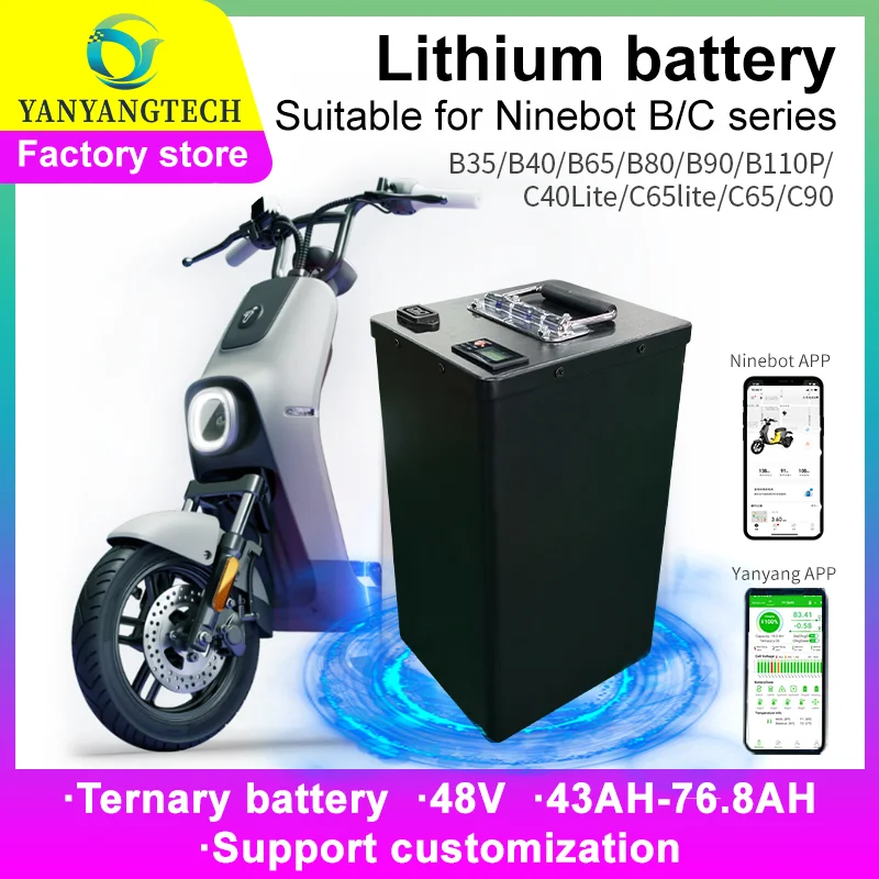 for Ninebot E-bike B/C Series Smart Lithium Battery Pack Electric Bike High Power Original Rechargeable Batterries Lipo Battery