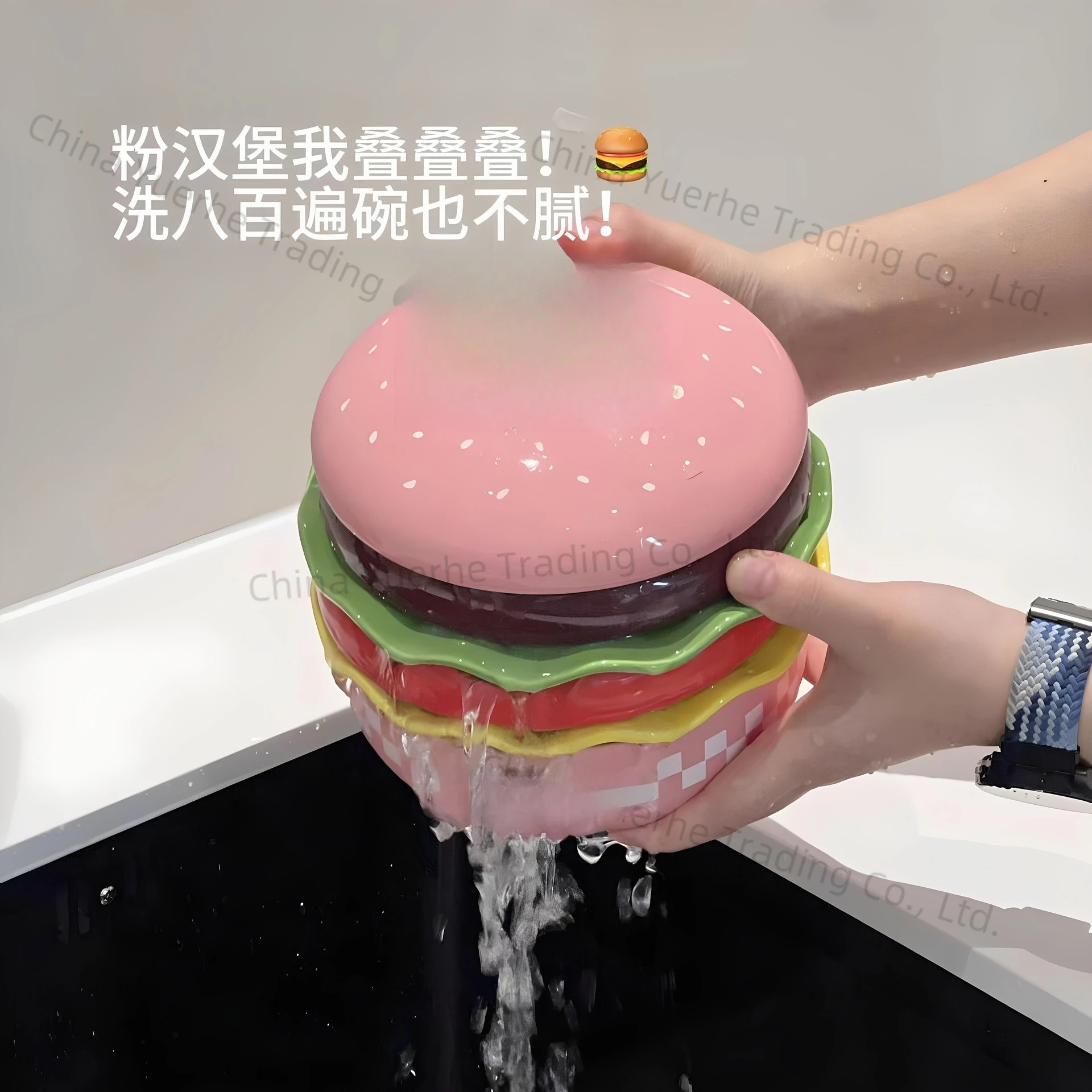 

Pig burger plate ceramic tableware set high value household stacking music cute breakfast bowl snack plate
