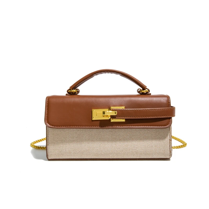 

Luxury Brand Women's Lock-lock Handbag Retro High-quality Square Shoulder/crossbody Bag Fashionable High-end Women' Bag