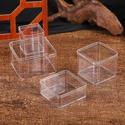 Square Plastic Candy Box Transparent Food Grade Wedding Candy Packaging Plastic Box With Lid