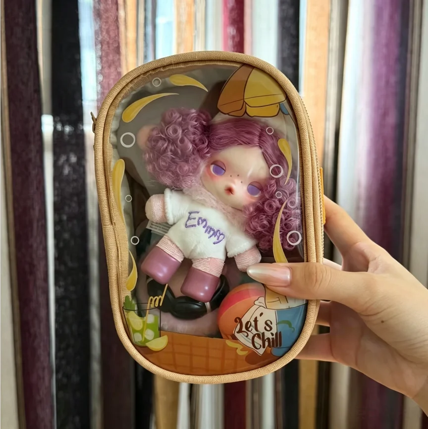 POP MART Ретро FM Серия: Плюшевая Кукла в Демонстрационной Сумке, Слепая Коробка, Контейнер для Распаковки, Фигурка, Украшение для Дома, Подарок