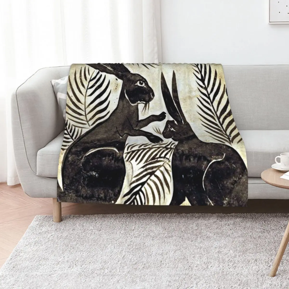 

William De Morgan Hares Throw Blanket for winter Sofas Plaid on the sofa christmas decoration Blankets