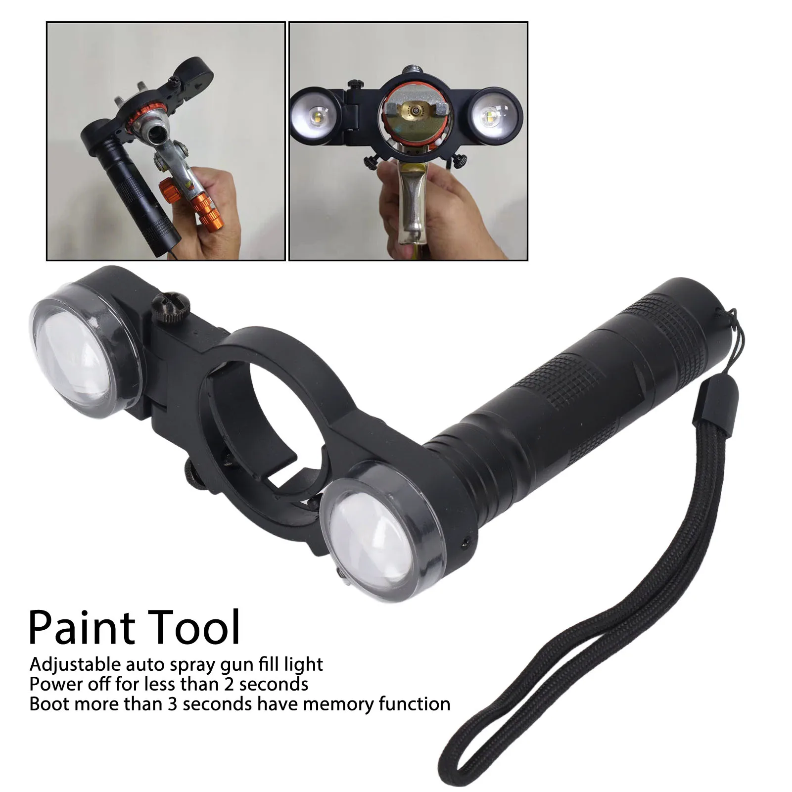 Spray Gun Fill Light Universal Adjustable Brightness Spray Paint Gun Lighting System for Automobile