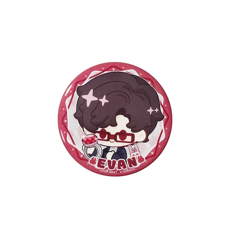 POP MART Light and Night Tinplate Badge 100% Original Toys Cute Anime Figure Desktop Ornaments Collection Gift -Q Version