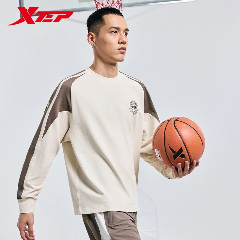 

Xtep Pullover Sweater For Men 2024 Autumn Soft Sweatshirt Trendy Retro Comfortable Tops 876329930115