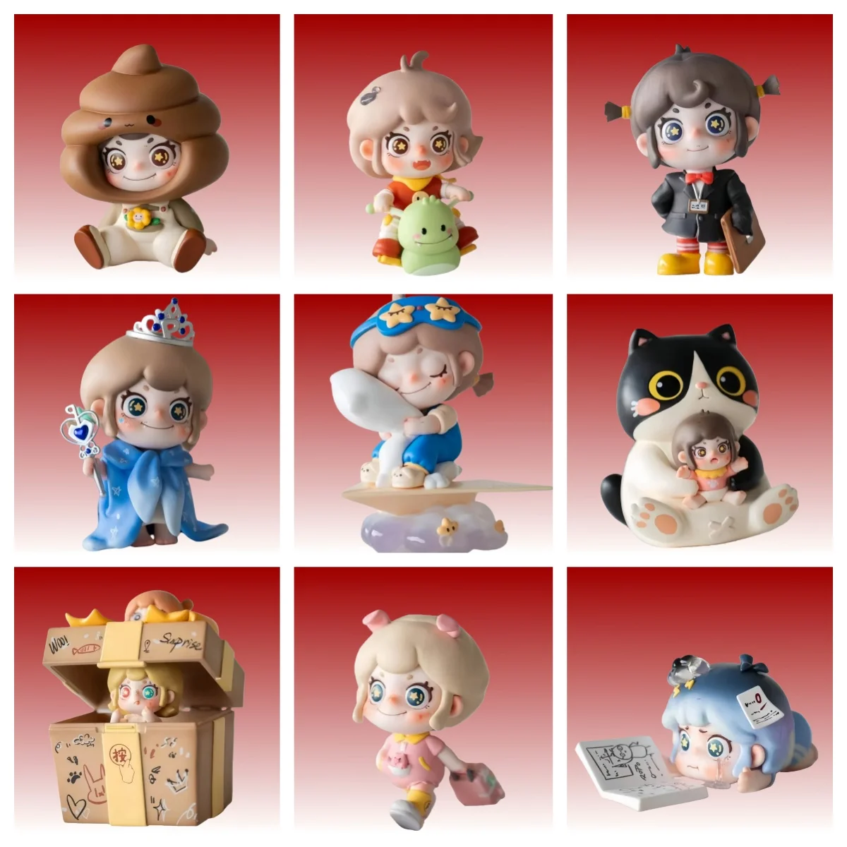 

Pipopo Back to Childhood Series Blind Box Surround a Gift Cute Mini Mystery Box to Give Children Surprise Toy Gifts