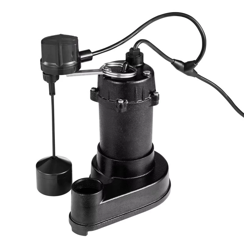 Submersible sewage/waste pump with automatic float switch