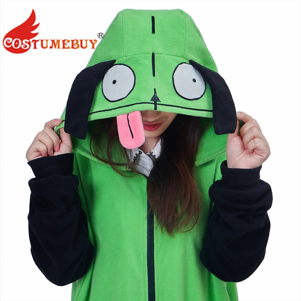 CostumeBuy Invader Zim Cosplay Kostüm Gir Onesie Invader Zim Kostüm Tier Onesie Pyjamas Alien Kostüm für Halloween Party