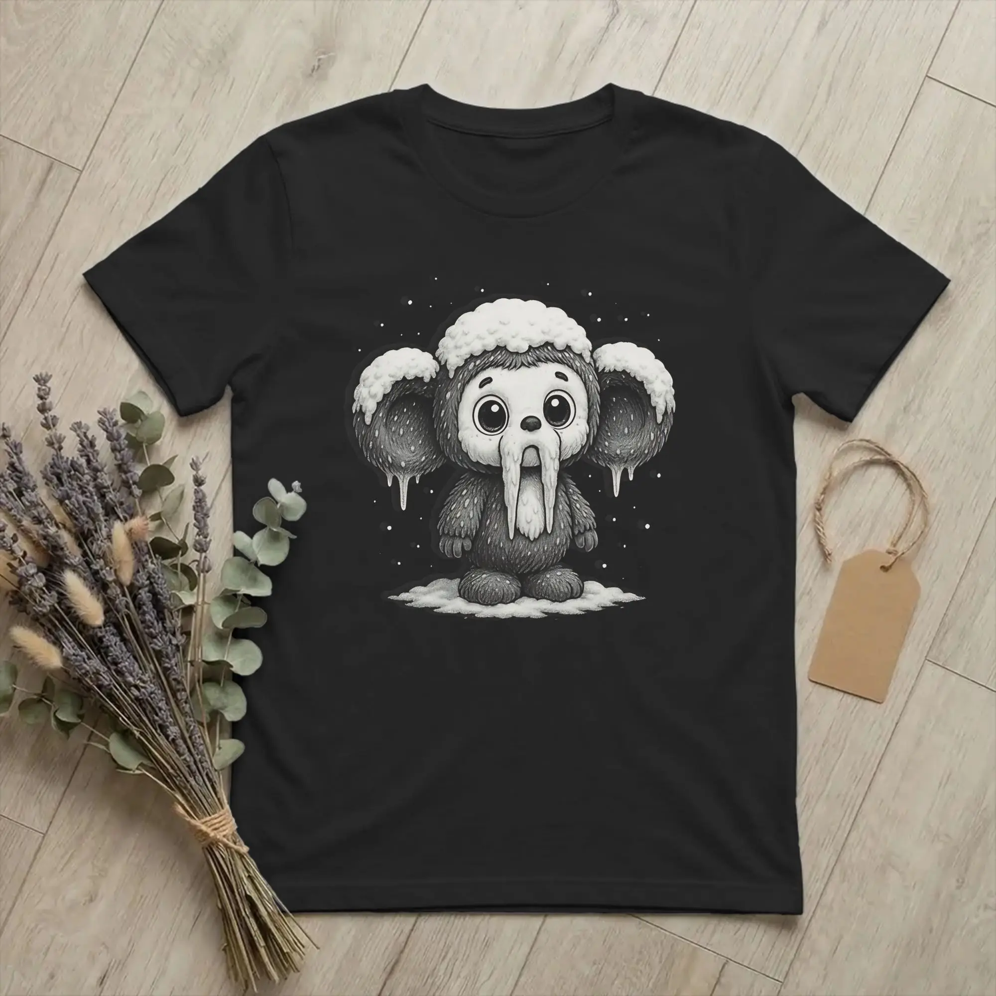 Frozen Cheburashka Siberian Winter  Tshirts For Men Women 100%Cotton Tops Harajuku  Round Neck Short Sleeve