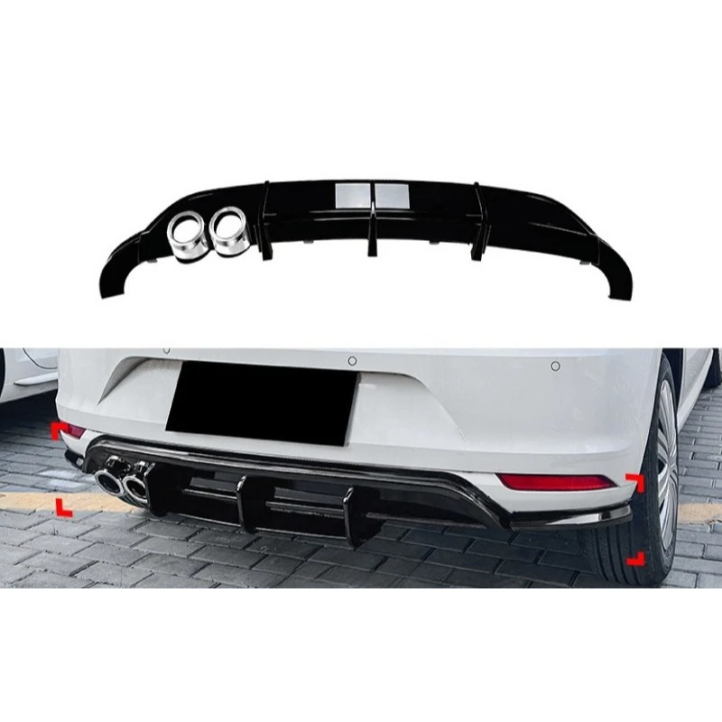 لفولكس واجن بولو MK5 6R 2009-2014 الشفة الخلفية/الشفاه المصد الخلفي التصميم الخارجي ترقية تعديل جزء تركيب خالية من الأثر #1