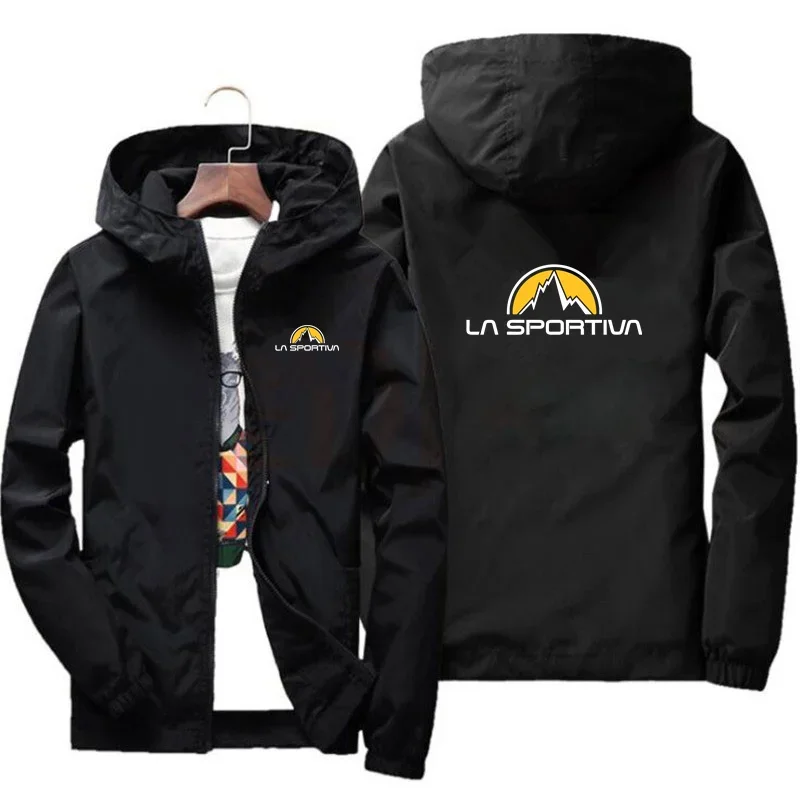 Spring La Sportiva Men's Jacket High Quality Printed Outdoor Sports Jacket Hooded Windproof Fashion Casual Brand Sports Jacket