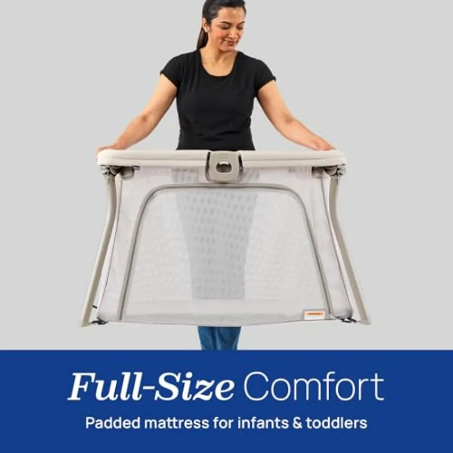 Parque de viagem leve Alfa Lite cercadinho portátil para bebês e crianças SnapOpen Compact Fold Design 13 libras. Viagem do bebê