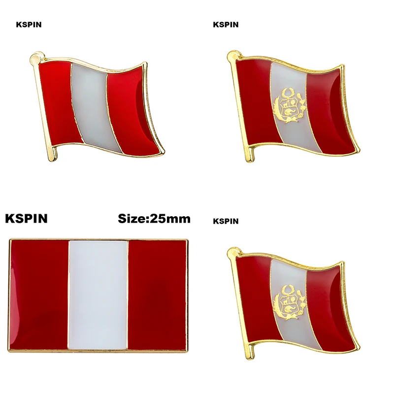 Peru flag pin New lapel pin badge Brooch Icons