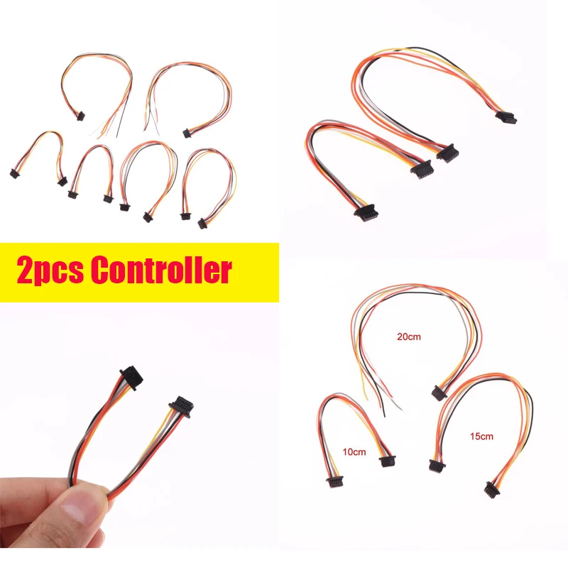 

2Pcs For O3 Air Unit Flight Controller Direct Plug 6P Connecting Cable 10cm/15cm/20cm Silicone Wire For F4 F7 FC FPV Drones