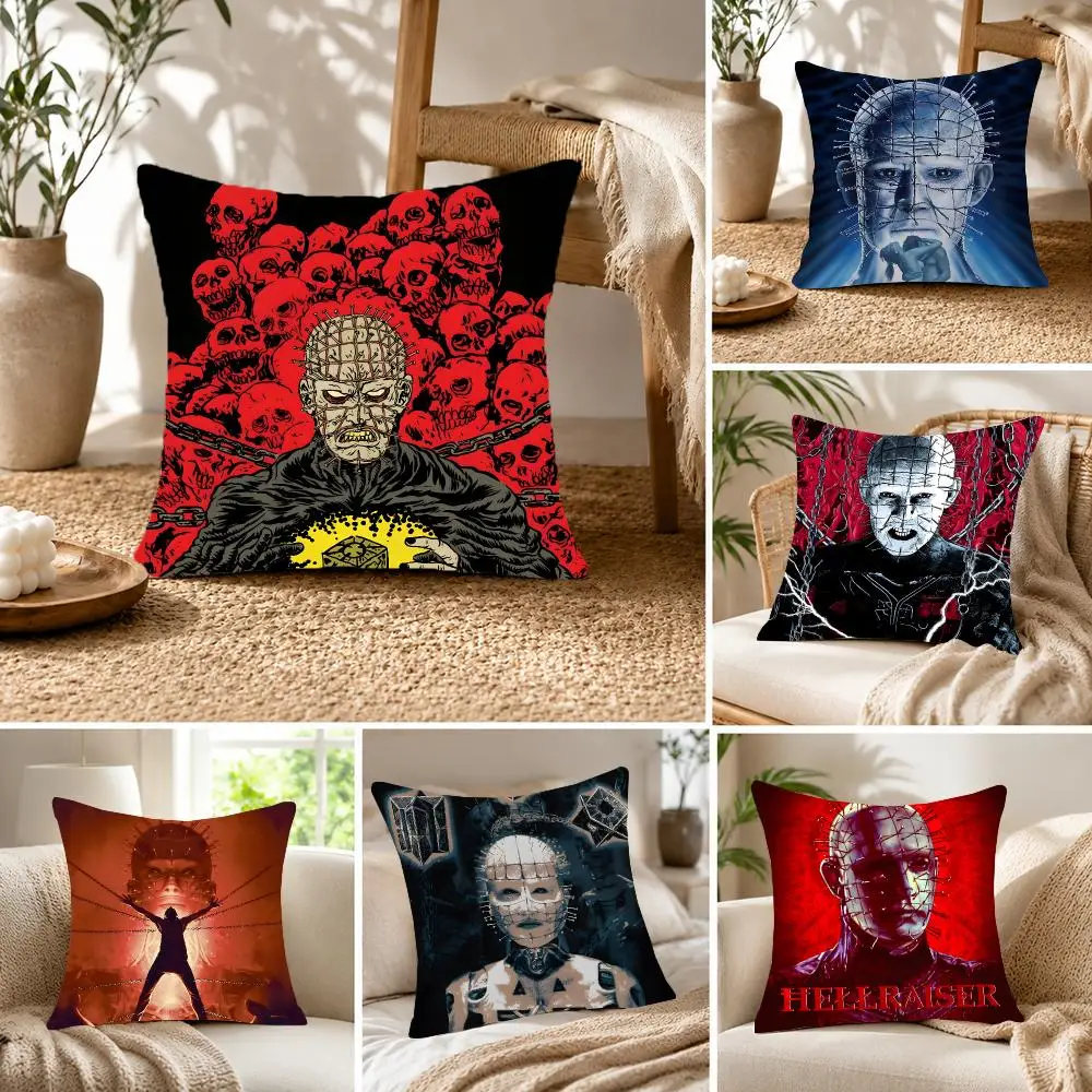 Grim Horror-Movie H-Hellraiser Cushion Cover Fluffy velvet Nordic style plush Living room sofa decorative