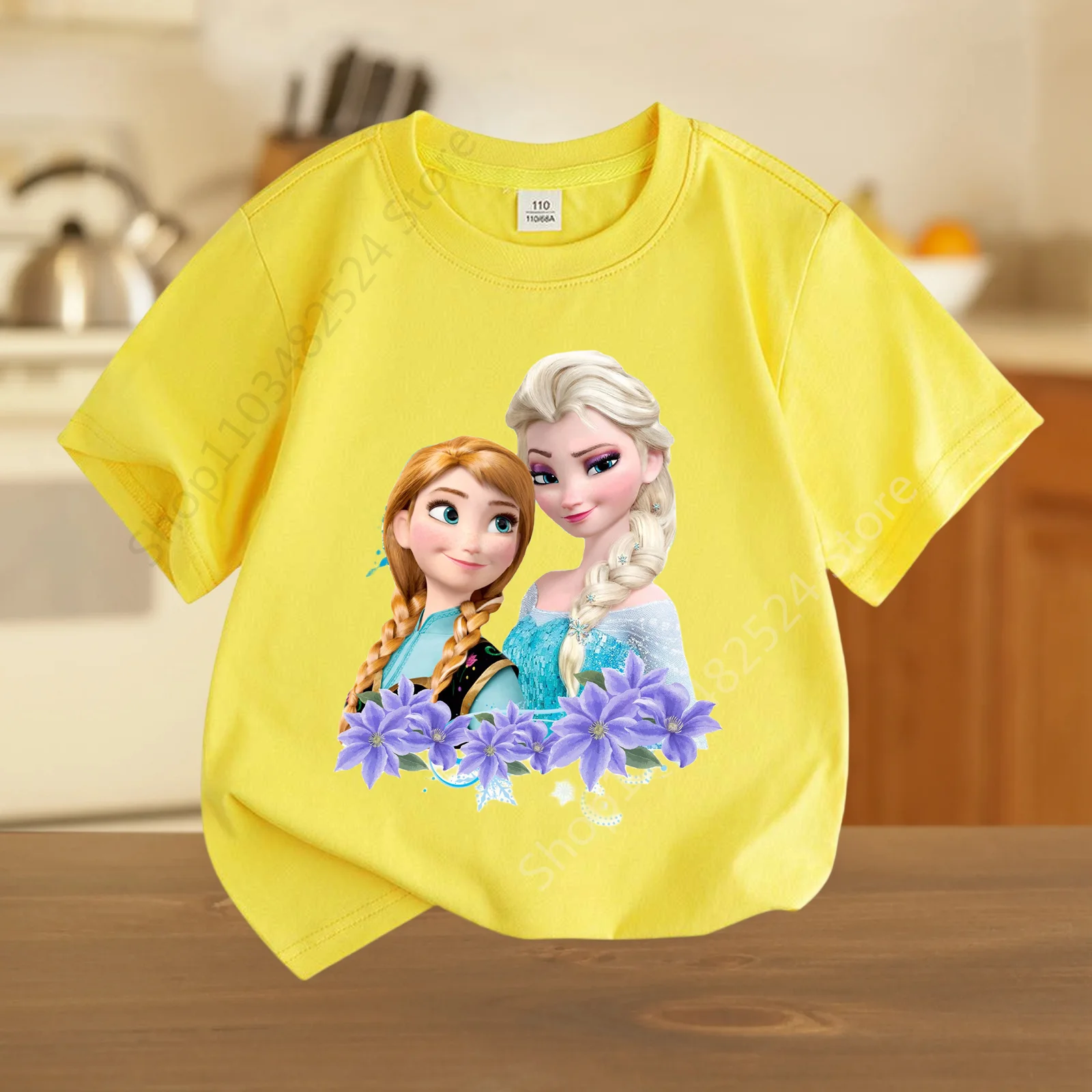 Cute Frozen Child Clothes Kids Summer Fashion Elsa Cotton T-shirt Baby Tee Boys Cartoon Tshirts Toddler Girls Short Sleeve Tops