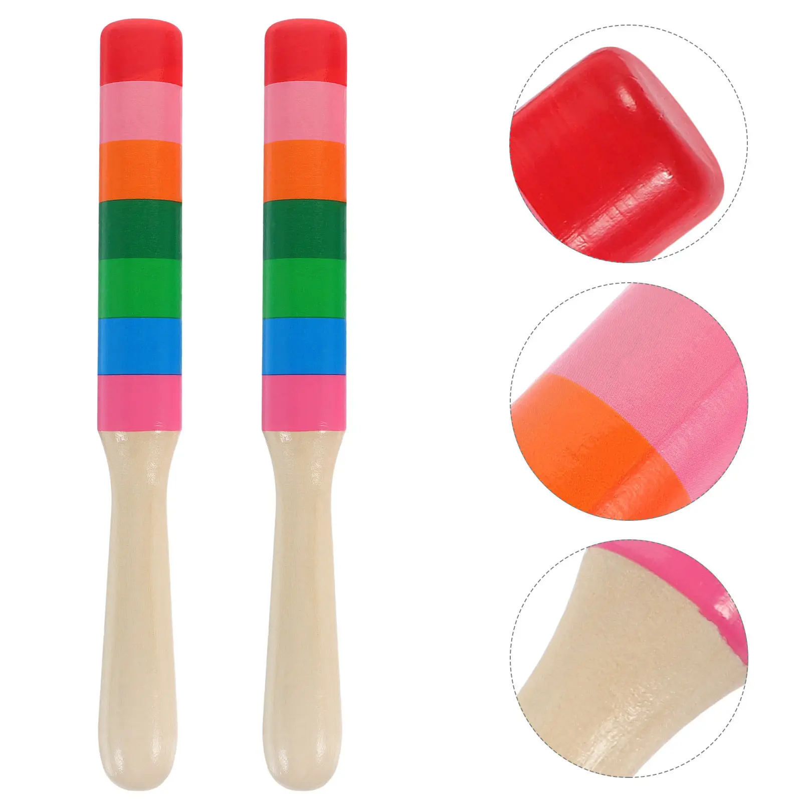 

1 пара ритмических палочек для ударных инструментов из натурального дерева, улучшающих точность ритма, подходят для студентов и