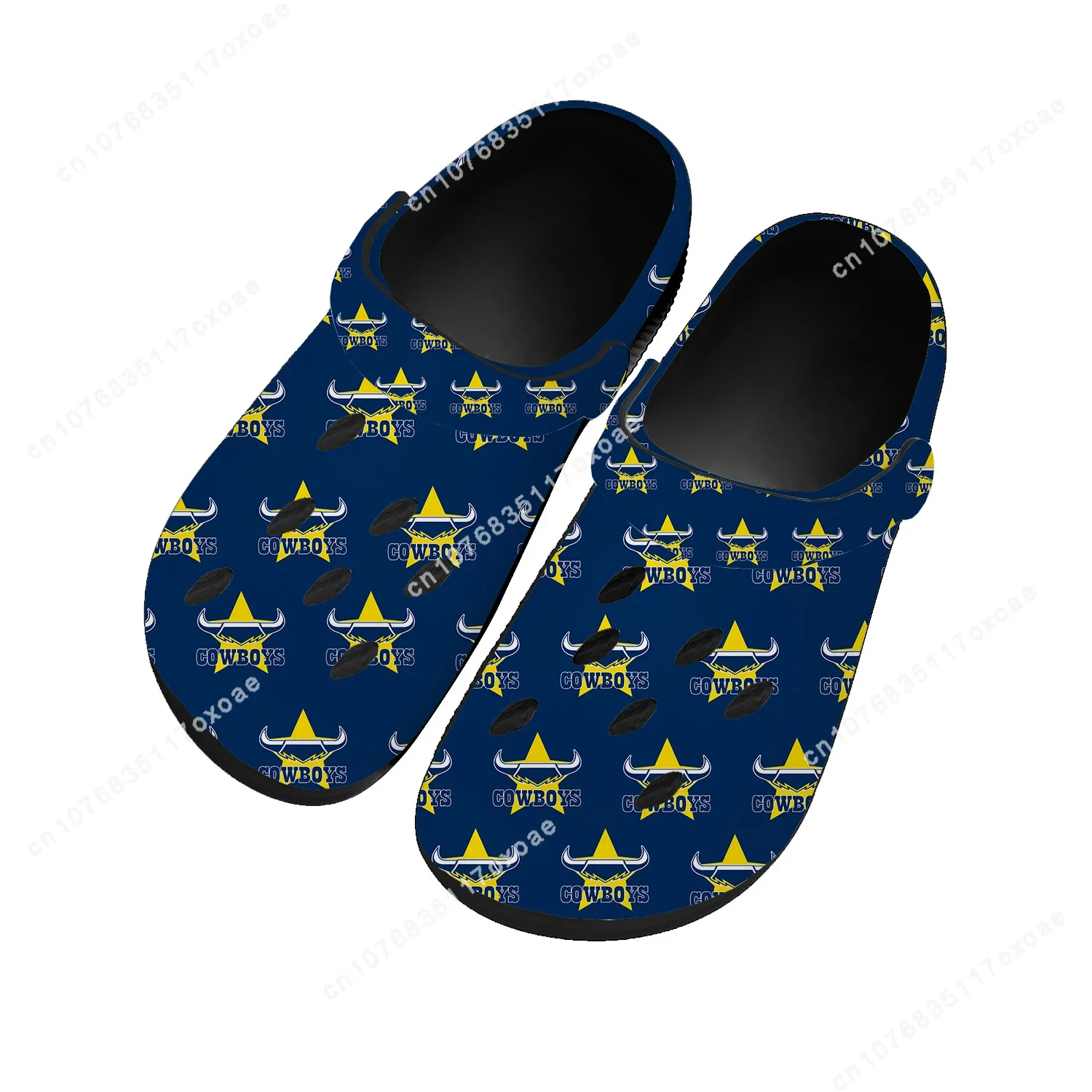 

North Queensland Cowboys Australian Rugby Home Clog Mens Women Youth Boy Girl Sandals Shoes Custom Shoe Beach Hole Slippers