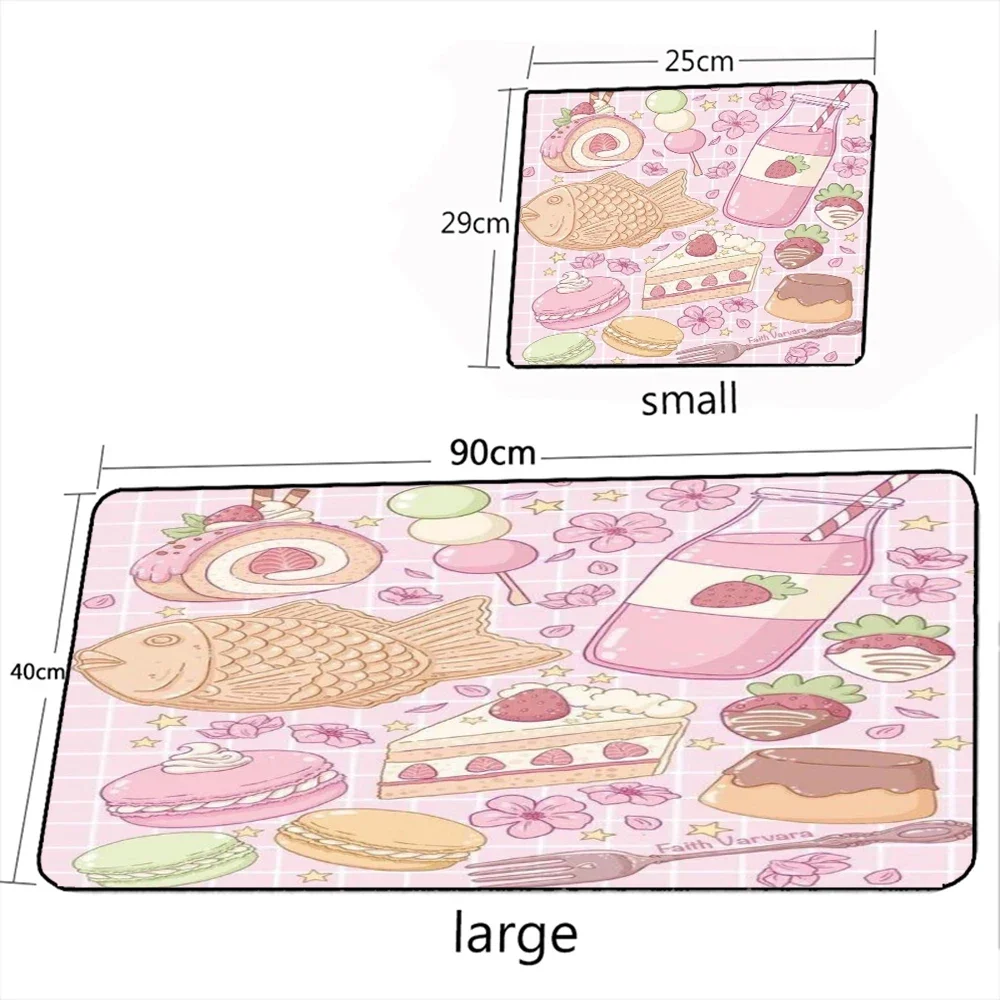 Pink Mouse Pad Table Mat Cute Office Supplies Desk Accessories Anime Rug Kawaii Deskpad Neoprene Mats Mausepads Ergonomic XXL