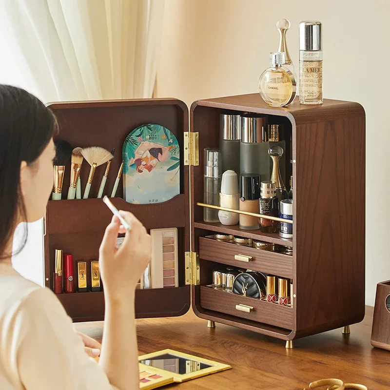 The product can be customized. Cosmetics storage box, jewelry box integrated