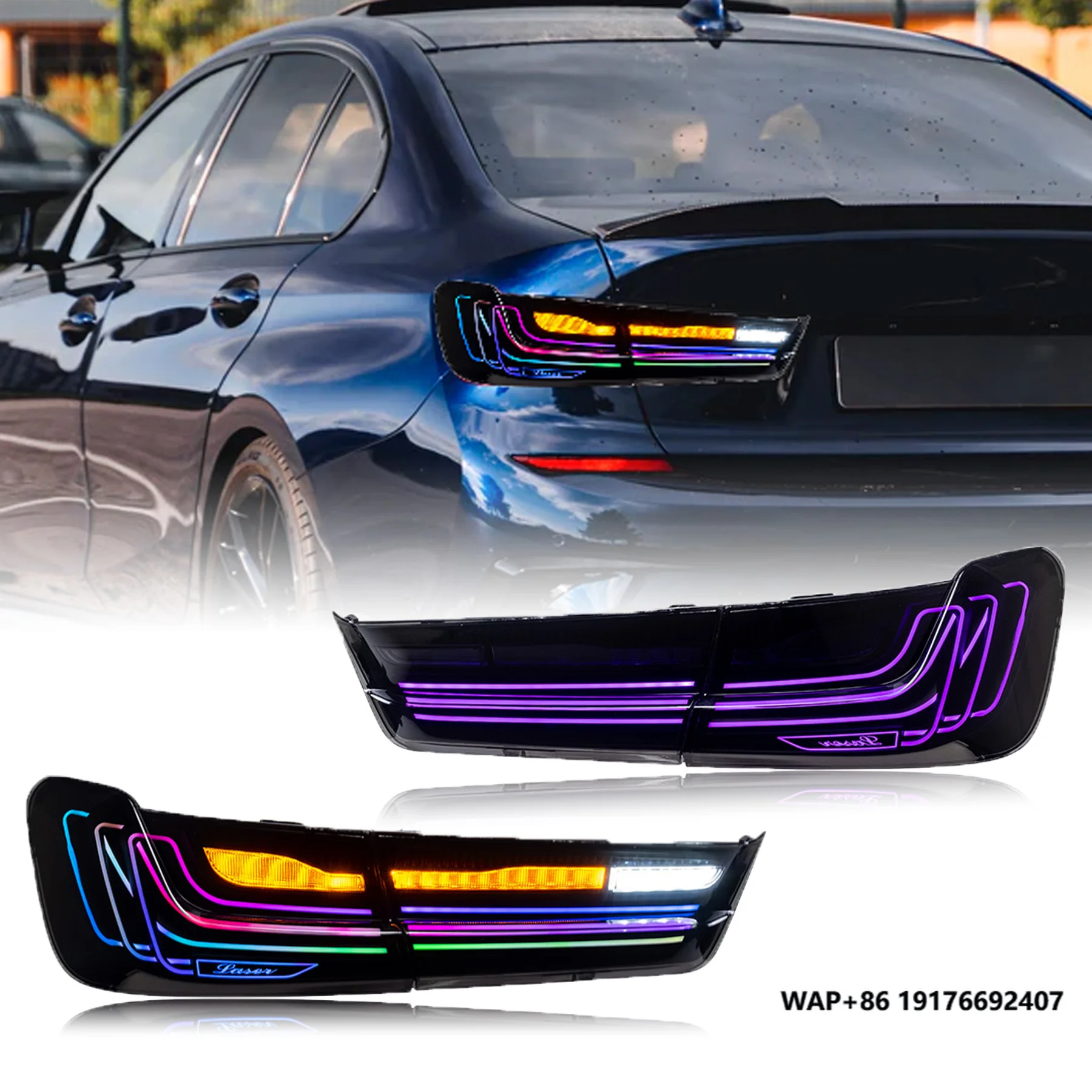 

Factory OLED Style Rear Lamp for 'BMW G20 Tail Light 2019-2022 Start up Animation Yellow Tail Lights with Turn Signals