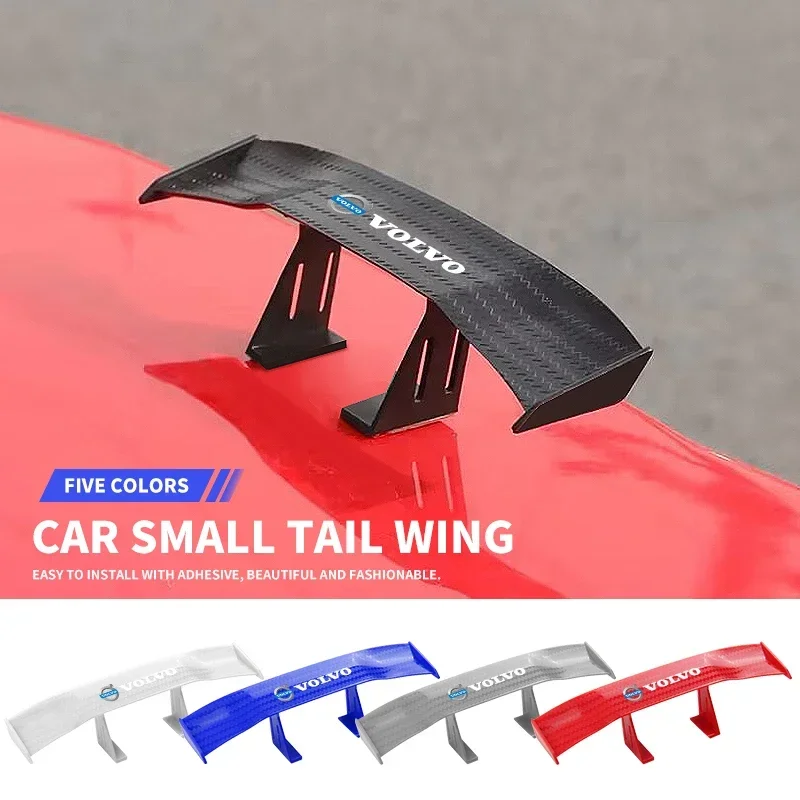 

new Mini Spoiler 3D Rear Trunk Wing Boot Lip Spoiler Stickers For Volvo Rdesign XC60 XC90 XC40 V50 V60 V40 EX30 S60 C30 V70 S90