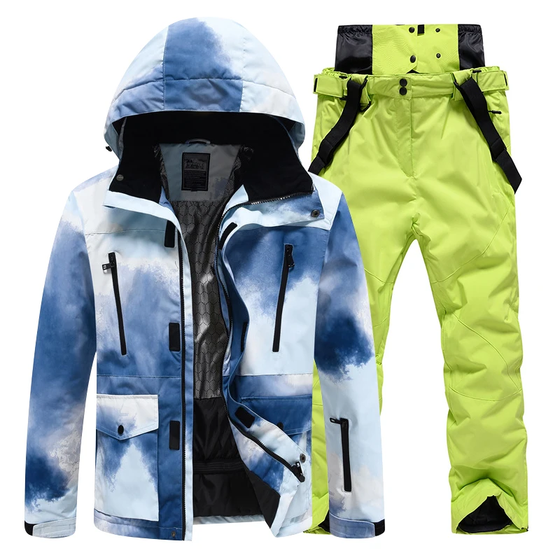 

-30 ℃ men's and women's skiing suit windproof and waterproof skiing suit Outdoor and indoor winter warmth preservation